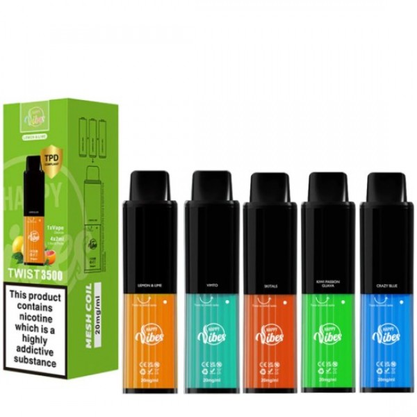 20MG Happy Vibes 3500 Disposable Vape Kit 3500 Puffs