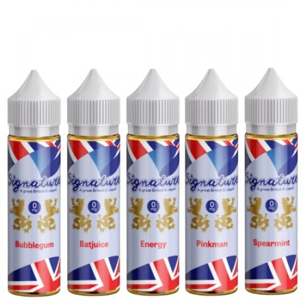 SIGNATURE 50/50 Eliquid Shortfills 60ML